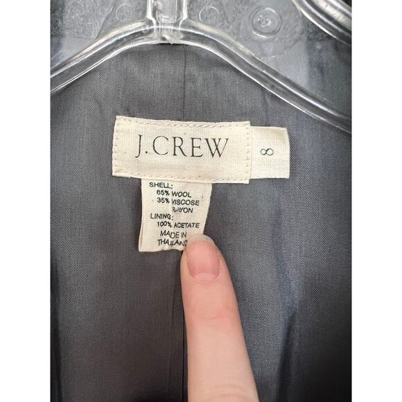 J. Crew Gray Wool Oversize Blazer Sz 8 - Picture 2 of 4